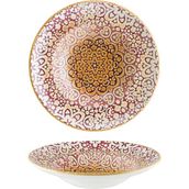 Alhambra Burgundy Gourmet 27CM 400CC 6 Adet Porselen Çukur Tabak Bordo