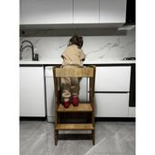 Alisyum Öğrenme Kulesi Bebek Öğrenme Kulesi Çocuk Öğrenme Kulesi - Safir Meşe