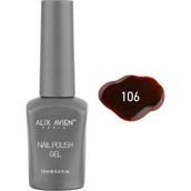 Alix Avien Nail Uv Gel Polish 106 12 ml Kahverengi Koyu Kırmızı Kalıcı Oje