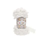 Alize 055 Beyaz Puffy El Örgü İpi