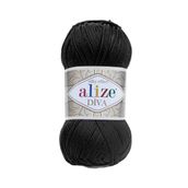 Alize 060 Siyah Diva El Örgü İpi