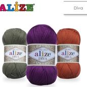 Alize 106 Kırmızı Diva El Örgü İpi