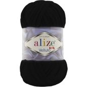 Alize Velluto 60 Siyah Yünlü İplik