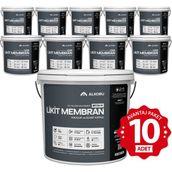 Alkoru Bitüm 1K Likit Membran Kauçuk ve Elyaf Katkılı 10x13 kg Sıvı Su Yalıtım Malzemesi