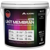 Alkoru Kırmızı Likit Membran Renkli Reçine Esaslı 13 kg Sıvı Su Yalıtım Malzemesi