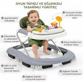 Allians Konforlu ve Şık Çocuk Yürüteci, Güvenle Kullanabileceğiniz Pratik Tasarım - Ahşap