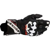 Alpinestars GP PLUS R V3 Korumalı Deri Motosiklet Eldiveni Siyah Beyaz