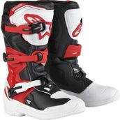 Alpinestars Tech 3s Kros Genç Motosiklet Botu Siyah Kırmızı Beyaz - Siyah - Kırmızı - Beyaz - 34