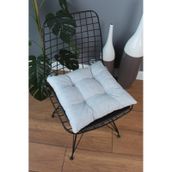 Altın Pamuk Beta Pofidik Gri Bağcıklı 40x40 cm Sandalye Minderi