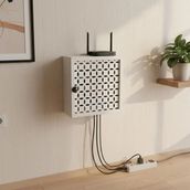 Altınbaşak Dekorasyon Modem Saklama Kutusu Beyaz 30 x 30 cm Derinlik 9,5 cm