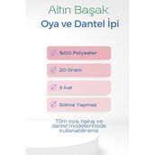 Altınbaşak Royaleks No: 450-122-294 3 Adet 20 gr Oya ve Dantel İpi