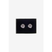 ALTINYILDIZ CLASSICS Erkek Siyah-Gümüş %100 Metal Kol Düğmesi