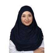 Altobeh Hazır Türban Büzgülü Pileli Pratik Eşarp Tesettür Hijab - Namaz Örtüsü - Lacivert