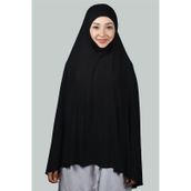 Altobeh Hazır Türban Peçeli Pratik Eşarp Tesettür Nikaplı Hijab - Namaz Örtüsü Sufle (5XL) - Siyah