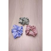 Altunlar Shop Saten Lastikli Simit Saç Tokası Bebe Mavisi - Mint Yeşili - Pembe