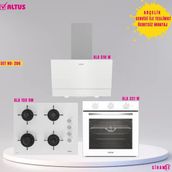 Altus Ankastre Set Beyaz Cam Set No 206 ( Ala 321 W - Ala 159 Dw - Ala 510 W)