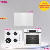 Altus Ankastre Set Beyaz Cam Set No 207 ( Ala 322 W - Ala 189 Dw - Ala 570 W)