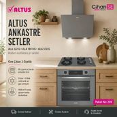 Altus Ankastre Set Gri Cam Set No 209 ( Ala 322 G - Ala 189 Dg - Ala 570 G)