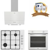 Altus Beyaz Cam Ankastre Set 510 Hw - 310 W Çelik Ocak- 310 Hw