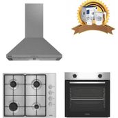 Altus Inox Ankastre Set 522 Inox Davlumbaz - 181 Gid Metal Ocak - 310 Inox Firin ( Su Aritma Sürahisi)