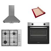 Altus New Inox 3 lü Ankastre Set (ALA 310 I - ALA 181 GID - ALA 522 I) - - Silikon Yanmaz Yapışmaz Pişirme Matı ile Birlikte Gri