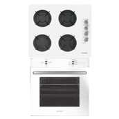 Alveus Akasya GLS640 - MFA604 2'li Beyaz Ankastre Set