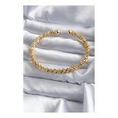 AlyaStore 316L Çelik Gold Renk 2'li Zincir Model Su Yolu Model Zirkon Taşlı Kadın Bileklik