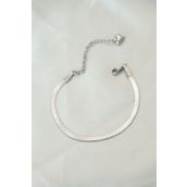 AlyaStore İtalyan Zincirli Çelik Gümüş Renk Bileklik