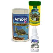 Amore Gammarus Kaplumbaga Yemi 1Lt, 250Ml Turtle Sticks Bonisa, Multivitamin
