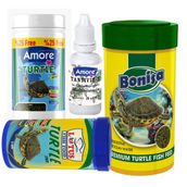 Amore Turtle Green Sticks 125+250+100 ml Bonisa Lotus Su Kaplumbağası Yemi ve Vitamin Seti