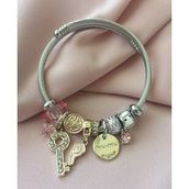Anahtar Charmlı Pandora Model Şık Kadın Bileklik Pembe