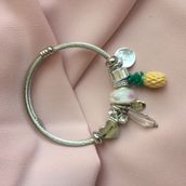 Ananas Charmlı Pandora Model Şık Kadın Bileklik