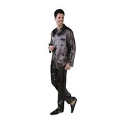 Ancelo Apaş Yakalı Erkek Saten 2'Li Pijama Takım 444