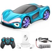 AnDen Toys Uzaktan Kumandalı 2.4g Şarjlı Işıklı Müzikli Şarj Istasyonlu Renk Değiştiren Spor Araba - Mavi