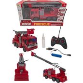 AnDen Toys Uzaktan Kumandalı Şarjlı Su Atan Itfaiye Arabası 1:18 5 Fonksiyon 22 cm - Kırmızı