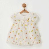 Andy Wawa Multi Fruit Ekru 9-12 Ay Bebek Elbise
