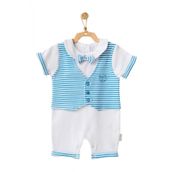 Andywawa AC21547R Erkek Bebek Balina Motifli Papyonlu Tulum