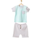 Andywawa AC21772R Erkek Bebek Mint Rengi Cepli Alt Üst Şort Takım