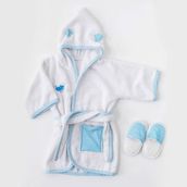 Andywawa AC21827RP Bayb Home Erkek Bebek Mavi Bornoz Takımı