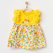 Andywawa AC21835R Sarı Hello Sunshine Bebek Elbise