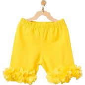 Andywawa AC21849R Kız Bebek Paçaları Tüllü Sarı Renk Şort