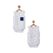 Andywawa AC22636 Beyaz 2'li Bebek Body