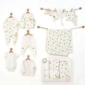 Andywawa AC22781R Ecru Erkek Bebek 10'lu Hastane Çıkış Seti