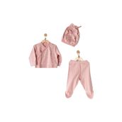 Andywawa AC23068 Pembe 3'lü Kız Bebek Hastane Çıkış Seti