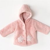 Andywawa AC23159 Şapka Pembe Kız Bebek Mont