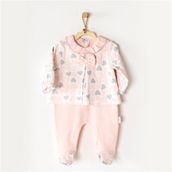 Andywawa AC23245 Patikli Pembe Kız Bebek Tulum