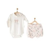 Andywawa AC23251 Pembe Kız Bebek 2'li Takım