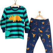 Andywawa AC23403 Lacivert Erkek Çocuk 2'li Pijama Takımı