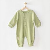 Andywawa AC23650 Yeşil Bebek Fitilli Düğmeli Tulum