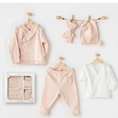 Andywawa AC24110 Pink Cute Bunnies Be Sking 5 Parça Hastane Çıkışı